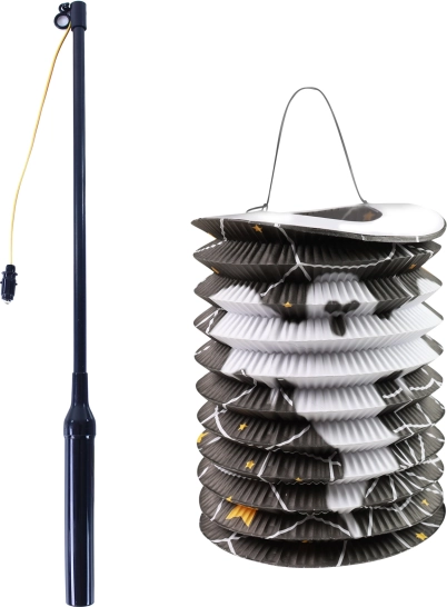 Halloween paper lantern with light-up wand