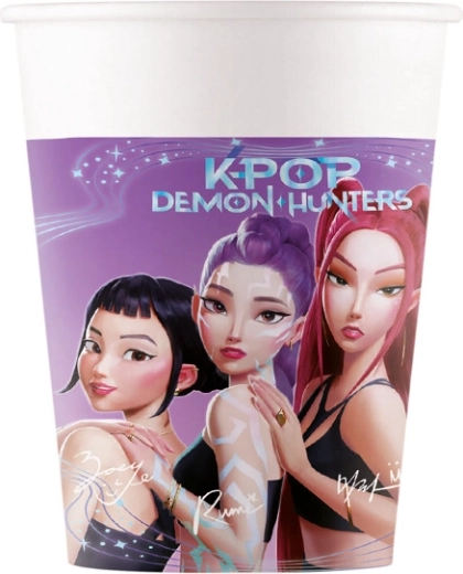 Papīra krūzītes Demon hunters K-POP 200 ml (8 gab.)