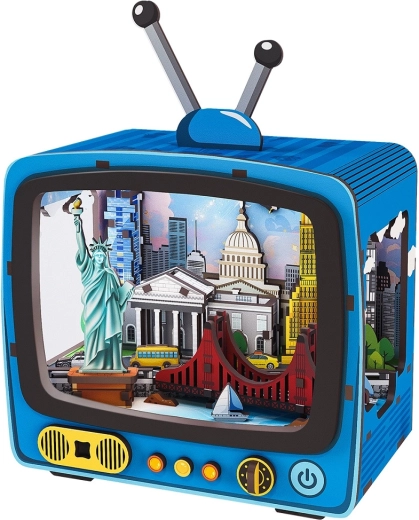 2Kids Toys 3D koka puzle — retro televizors Ņujorka