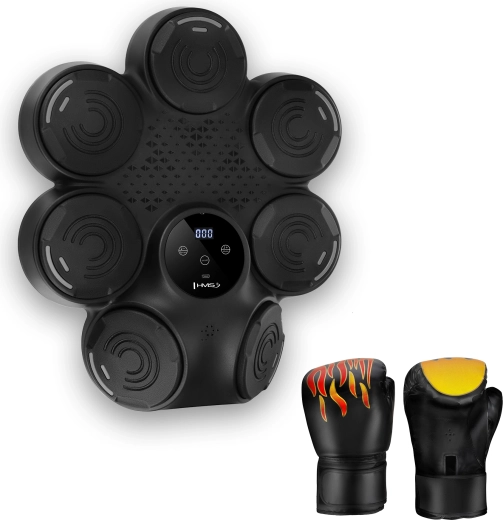 Elektroniskais boksa mērķis HMS TB30 ar LED un Bluetooth, komplektā ar cimdiem