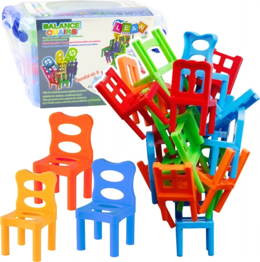 Skill Game Balancing Chairs 36 Colorful Pieces