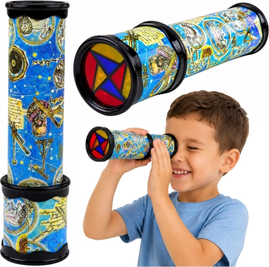 Children’s rotating kaleidoscope with colorful patterns, blue 21 × 5.5 cm - 1 piece