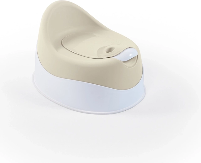 Children's potty with lid and removable bowl, beige