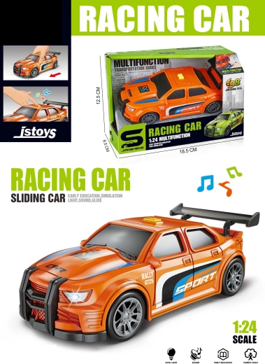 Racing car with effects 16 cm – orange