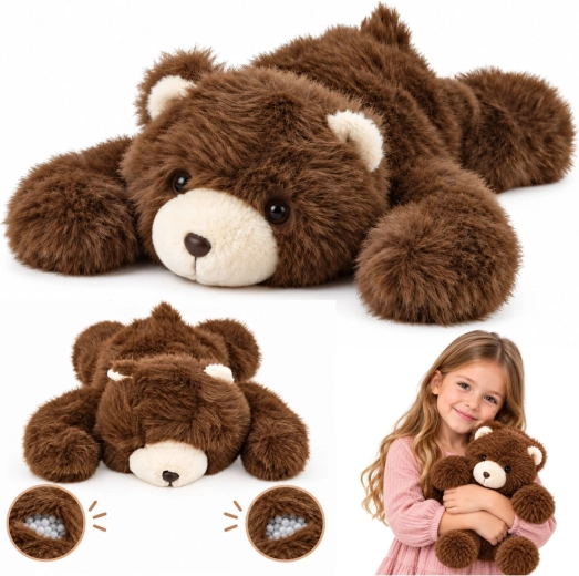 Brown Weighted Plush Teddy Bear 30 cm