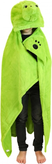 Cozy Noxxiez warm kids’ hooded blanket – Turtle