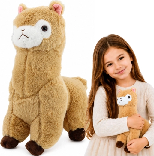 Plīša alpaka krēmkrāsā 28 cm – 1 gab.