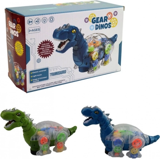 Dinozaurs ar gaismu un mūziku uz baterijām