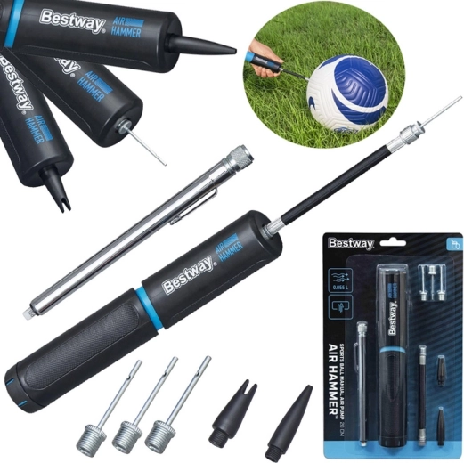 Bestway Air Hammer rokas pumpis bumbām, matračiem un riteņiem