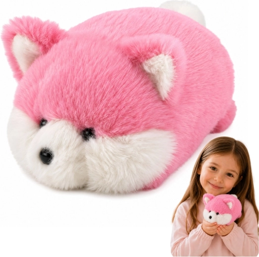 Plush pink fox cuddle toy 16 cm - 1 piece