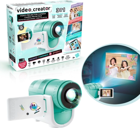 Creator camera and video projector 3-in-1 for kids