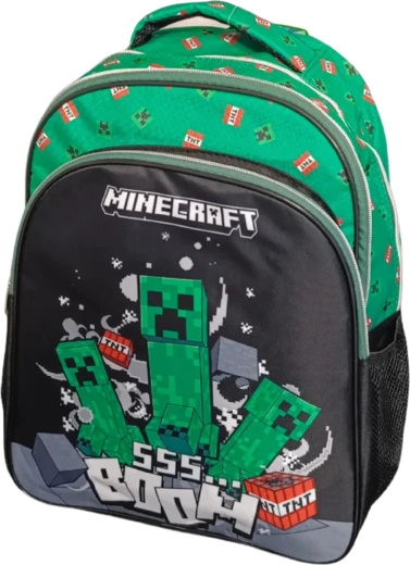 Skolas mugursoma Minecraft Creeper zaļa 42 cm