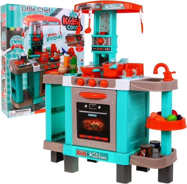 Children's interactive kitchen with accessories