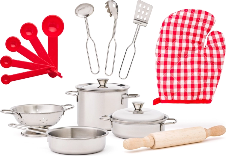 Mini kitchen cookware – realistic 12-piece set