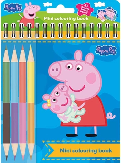 Mini krāsojamā grāmatiņa ar krītiņiem Cūciņa Pepa