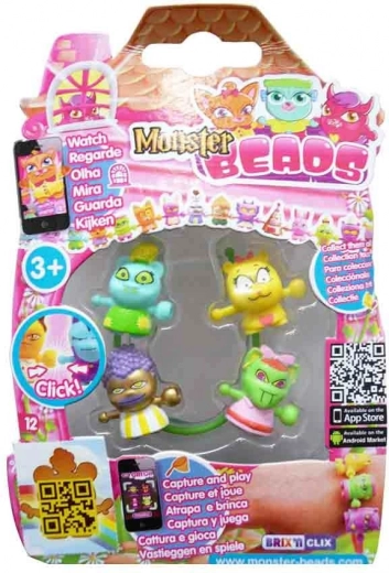 Monster Beads – komplekts ar 4 briesmonīšiem aprocēm