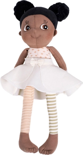 Rubens Barn EcoBuds Poppy – pirmā mīkstā auduma lellīte mīļmantiņa 35 cm