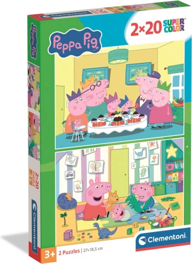Puzle 2x20 Super Color PEPPA PIG no Clementoni