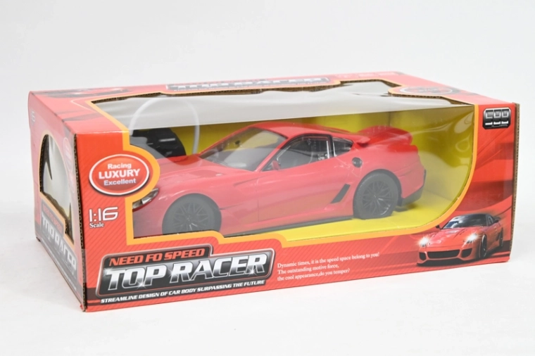 Top Racer RC sacīkšu auto sarkanā krāsā 1:16