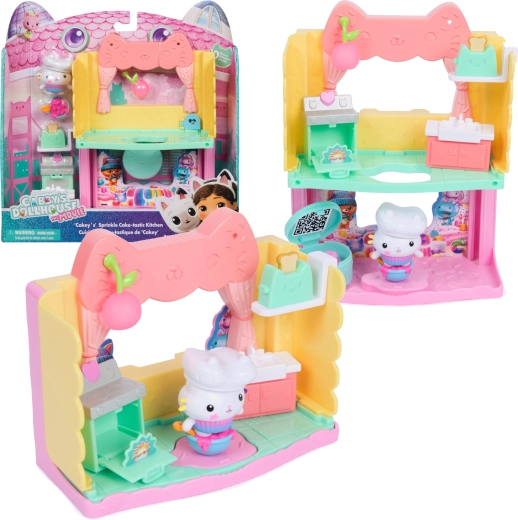 Gabby's Dollhouse movie kitchen with Cakey
