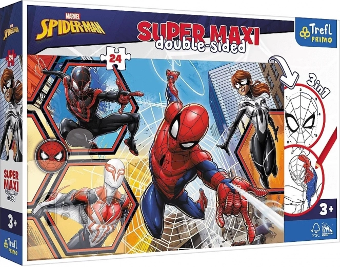 Divpusēja puzle Spider-Man Super Maxi 24 detaļas
