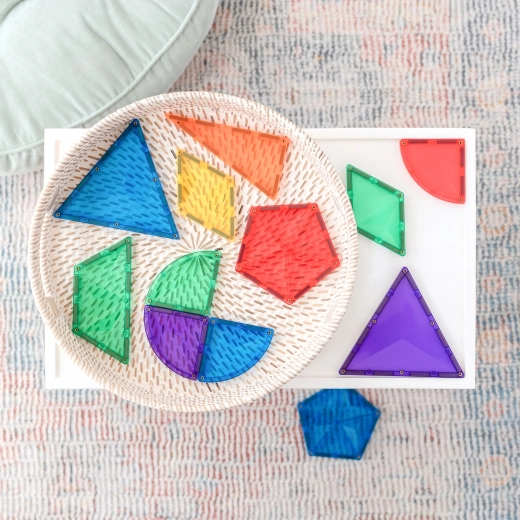 Translucent rainbow colors for sensory play