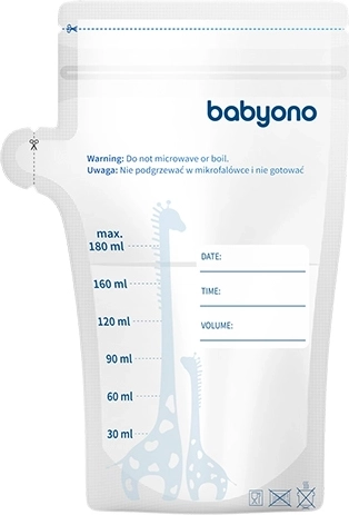 Mātes piena maisiņi 180 ml – 30 gab. BabyOno