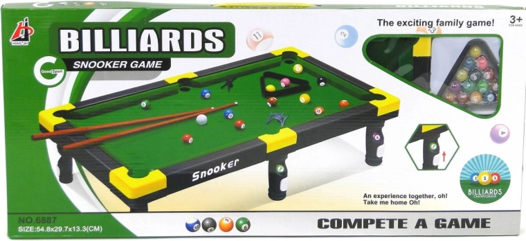 Tabletop mini pool table with accessories 55 × 30 × 13 cm - 1 piece