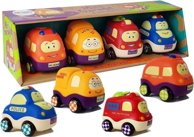 Set of Police and Ambulance Toy Cars for Kids