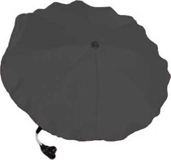 Graphite stroller umbrella with universal mount