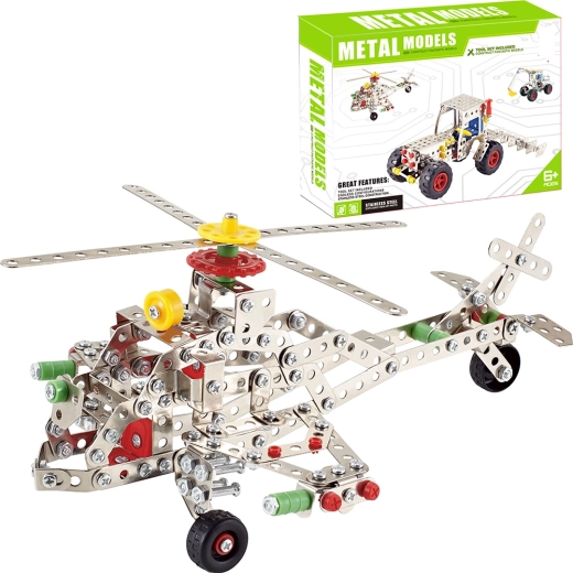 Metāla būvkonstruktors helikopteris (361 detaļas)