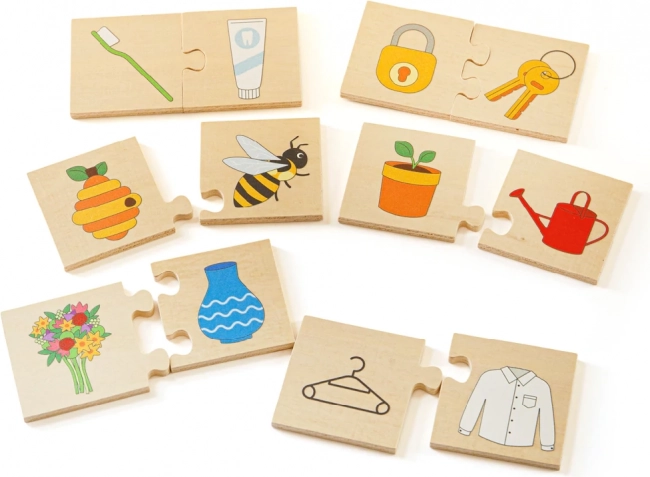 Didaktiskā puzle “Kas kopā pieder” BIGJIGS TOYS
