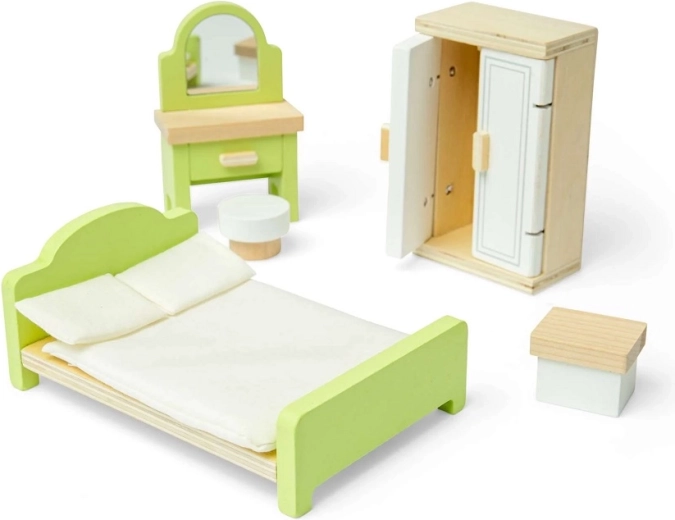 Bigjigs Toys koka guļamistaba leļļu mājiņai