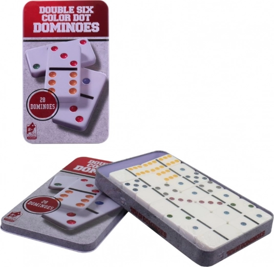 Domino metāla kastītē bērniem
