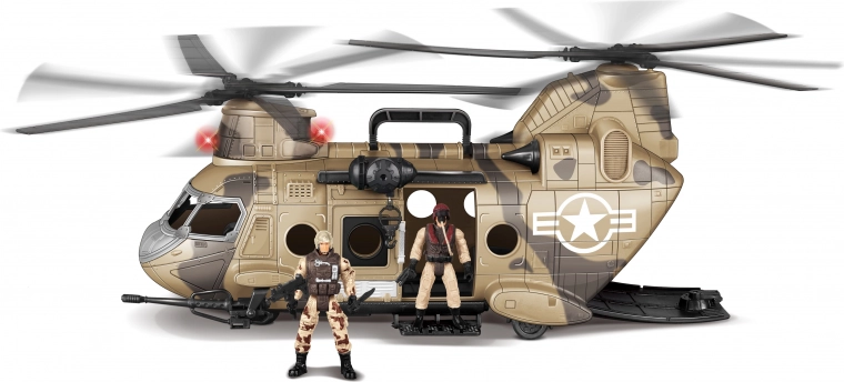 Helicopter with Figures and Effects 50 cm