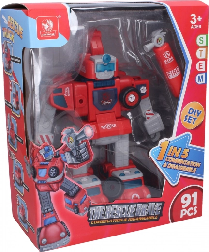 Skrūvējams autorobots ar efektiem The Rescue Brave 32 cm