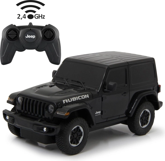 Jamara Jeep Wrangler JL RC auto 1:24 melns 2,4 GHz