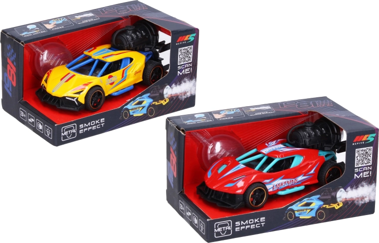 Metal dune buggy with smoke effect 15 cm - 1 piece