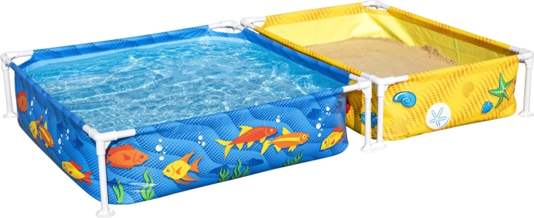 Bestway My First Frame Pool – kids’ pool and sandbox set 213 × 122 × 30.5 cm