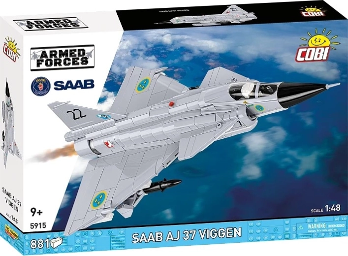 Construction set SAAB JA 37 VIGGEN – 881 pieces (scale 1:48)