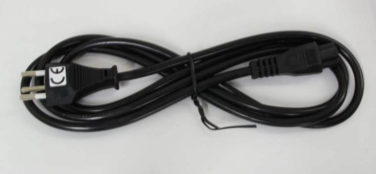 Jamara power cable for Switzerland for Peak 80-50 (cloverleaf plug to round connector)