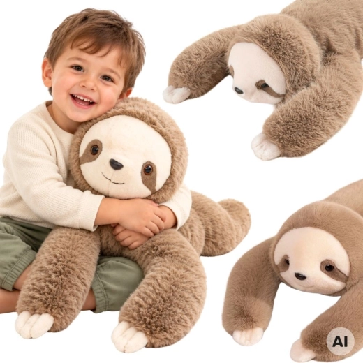 WOOPIE Sensorāls svērtais plīša sliņķis 1 kg