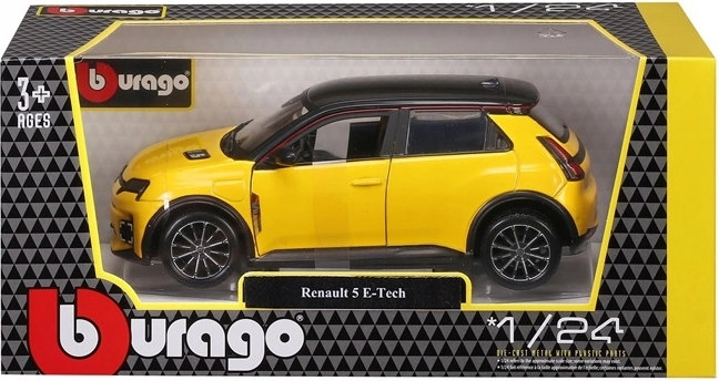 Bburago Renault 5 E-Tech electric dzeltens 1:24
