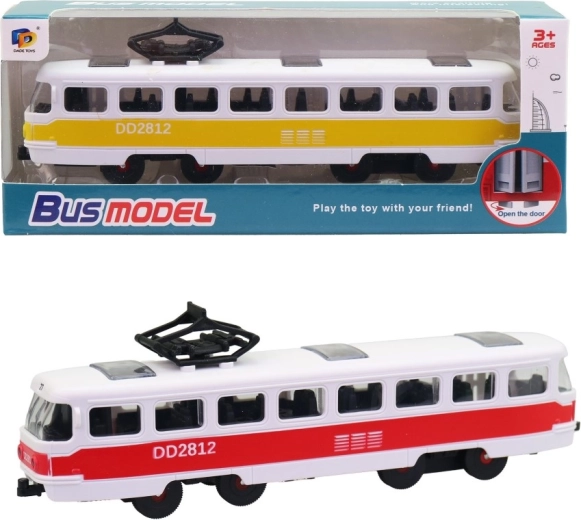 Tramvajs “šalina” 17 cm – reālistisks modelis bērniem