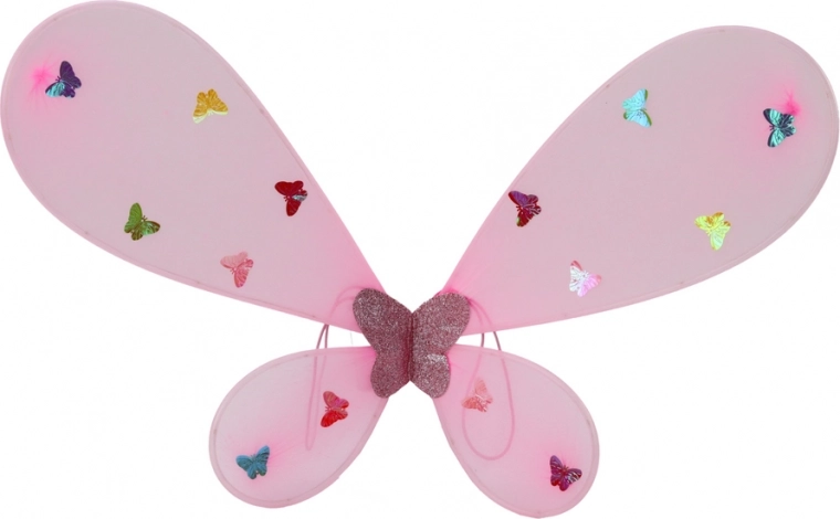 Spīdoši spārni ar krāsainiem tauriņiem