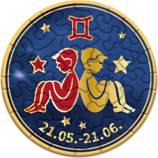 Apaļā puzle zodiaks Dvīņi, 33 detaļas