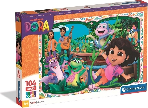 Clementoni maxi puzle Dora SuperColor 104 gabali
