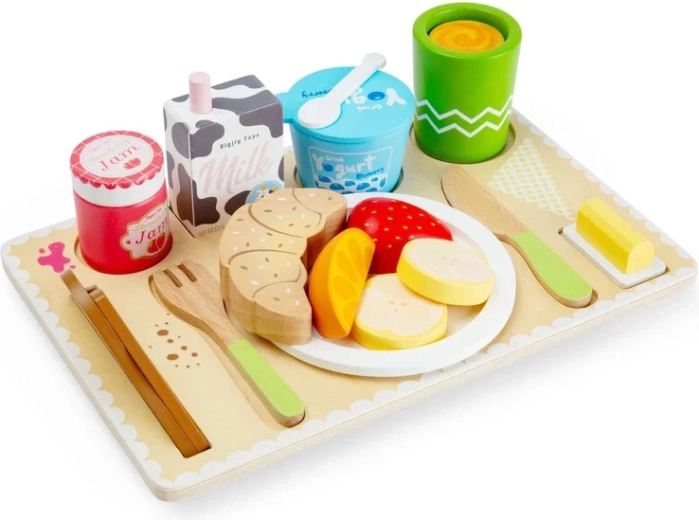 Bigjigs Toys koka brokastu paplāte