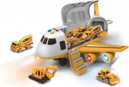 Pasažieru lidmašīna ar kravas nodalījumu un 3 automašīnām 1:64