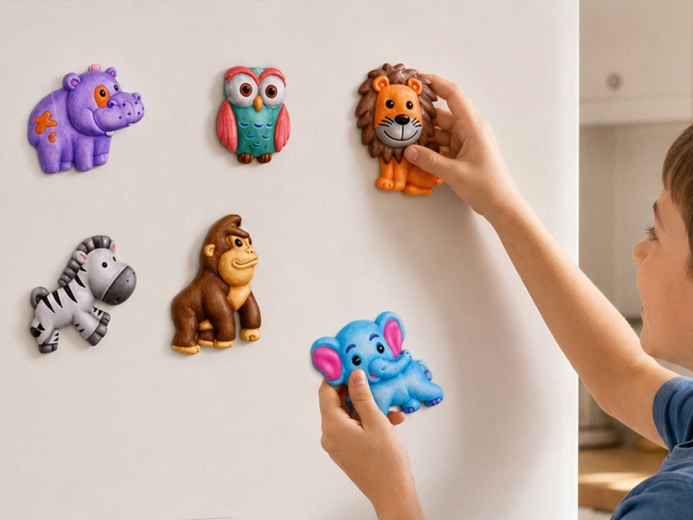 Finished fridge magnets